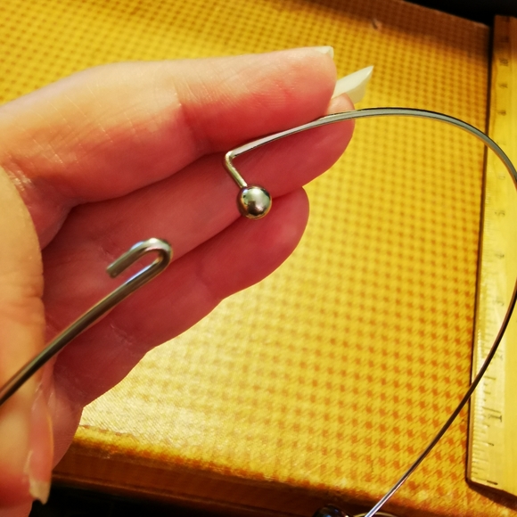 Artisan Created Art Glass and Wire Wrapped Choker Necklace - Picture 7 of 14